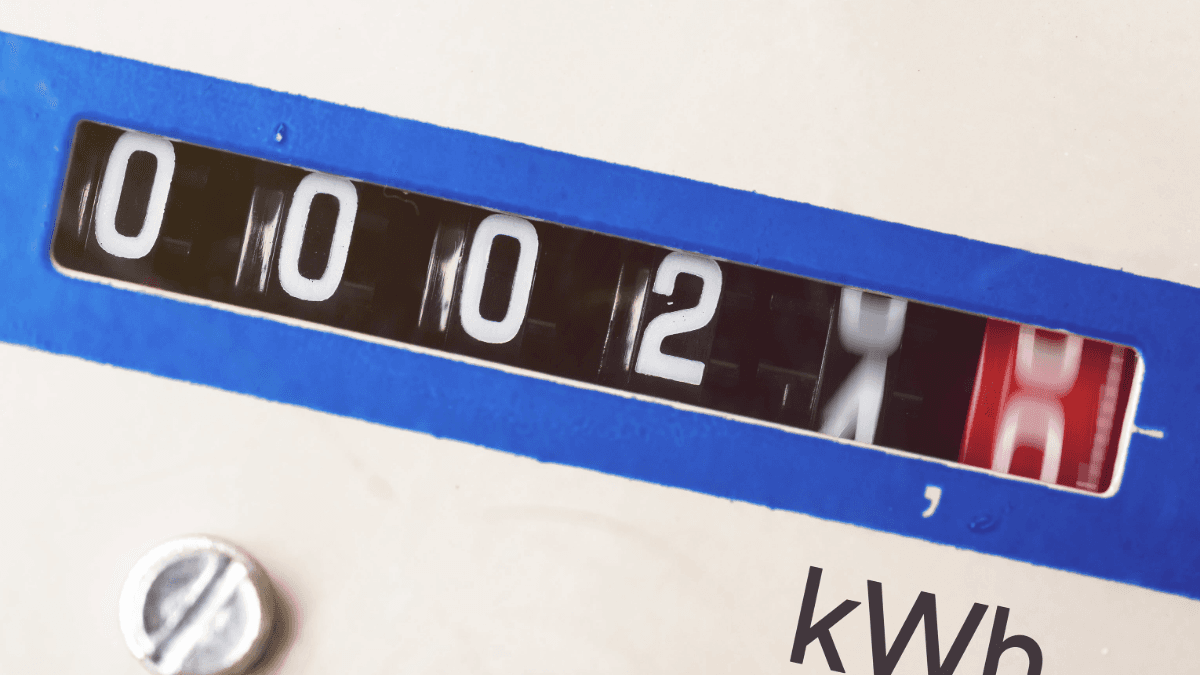 There is an image of a meter reading with the numbers going up.